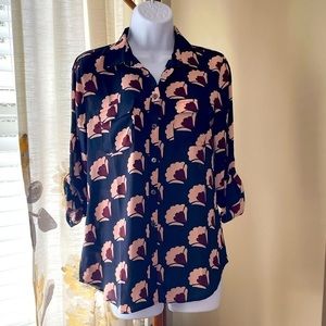 NWT Loft Collared Button Blouse Small